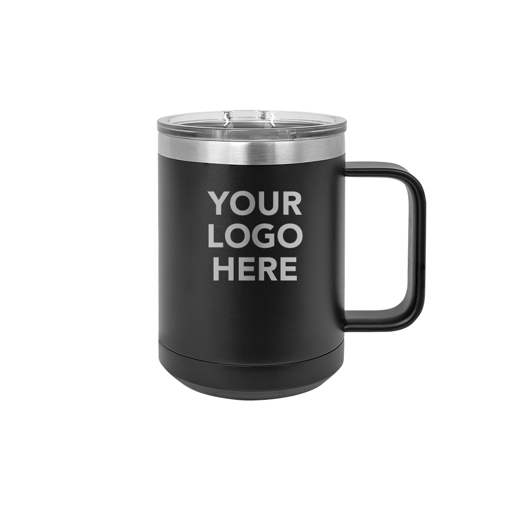 Personalized 15 oz. Vacuum Insulated Stainless Steel Travel Mugs